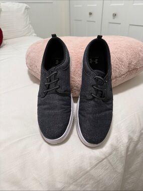 Under Armour Men's Casual Dark Grey Canvas Slip on Sneakers